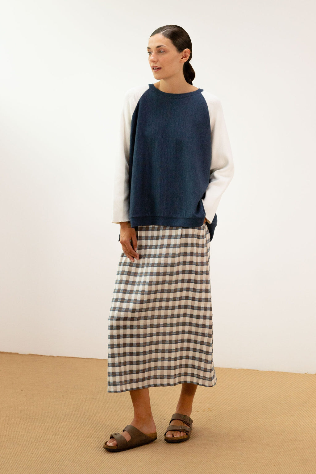 Falda Cuadros Azul/ Beige 2601155