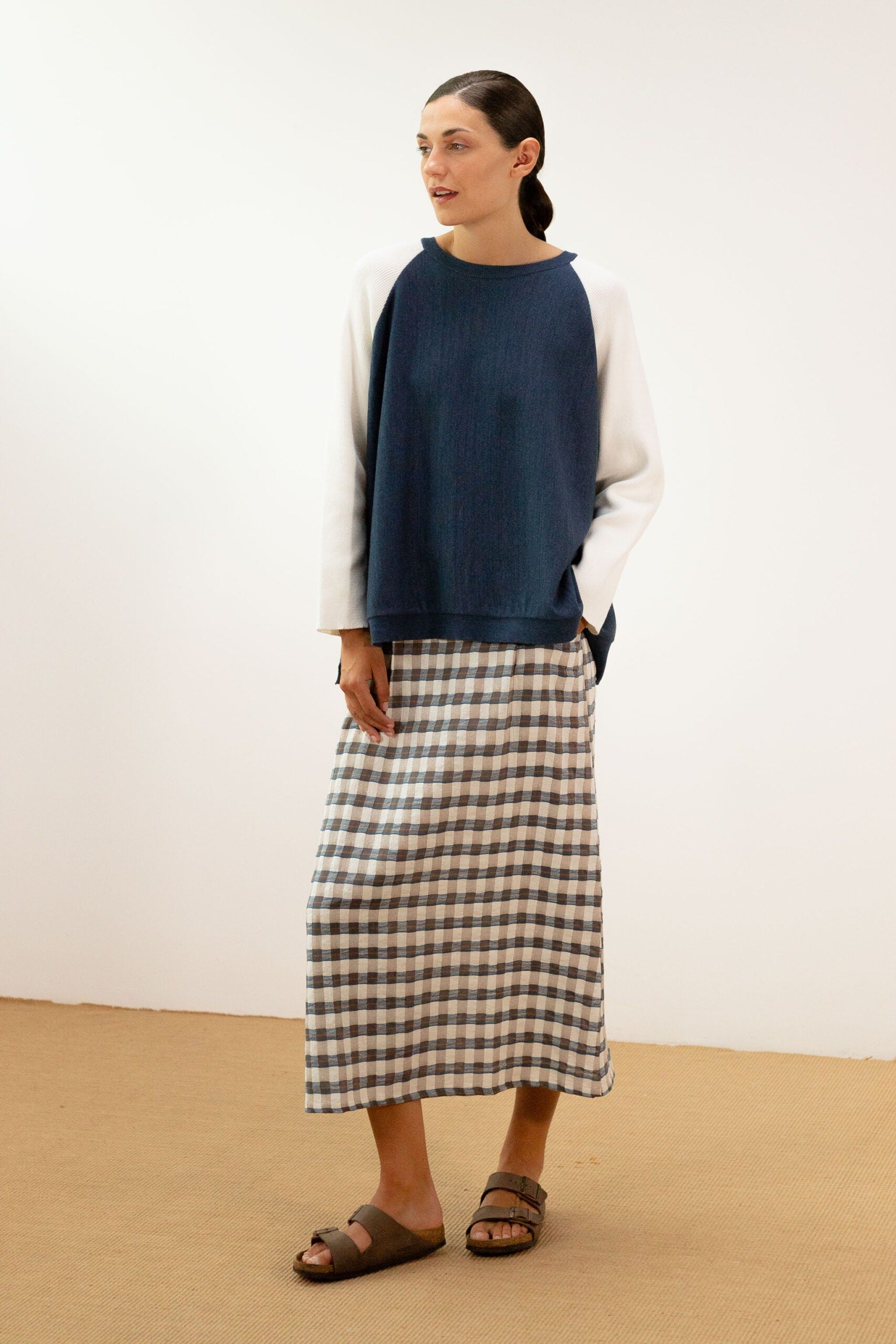 Falda Cuadros Azul/ Beige 2601155