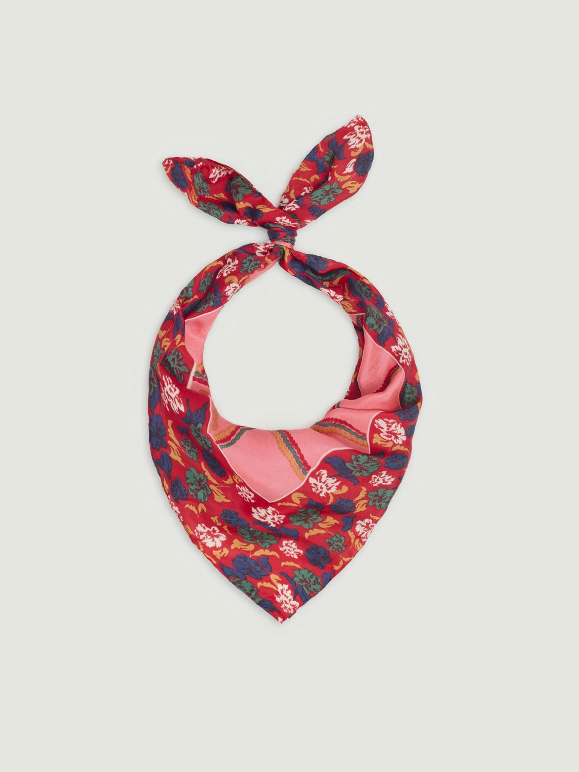 Chal Seda Hand Rolled Silk Scarf Rosa Intenso
