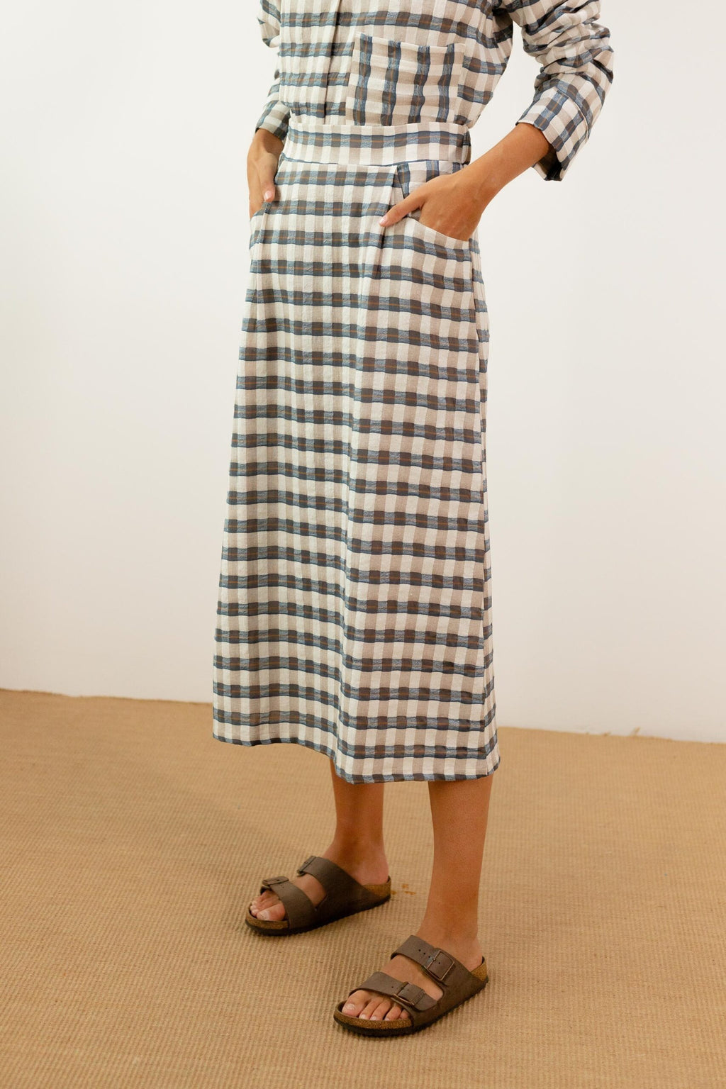 Falda Cuadros Azul/ Beige 2601155
