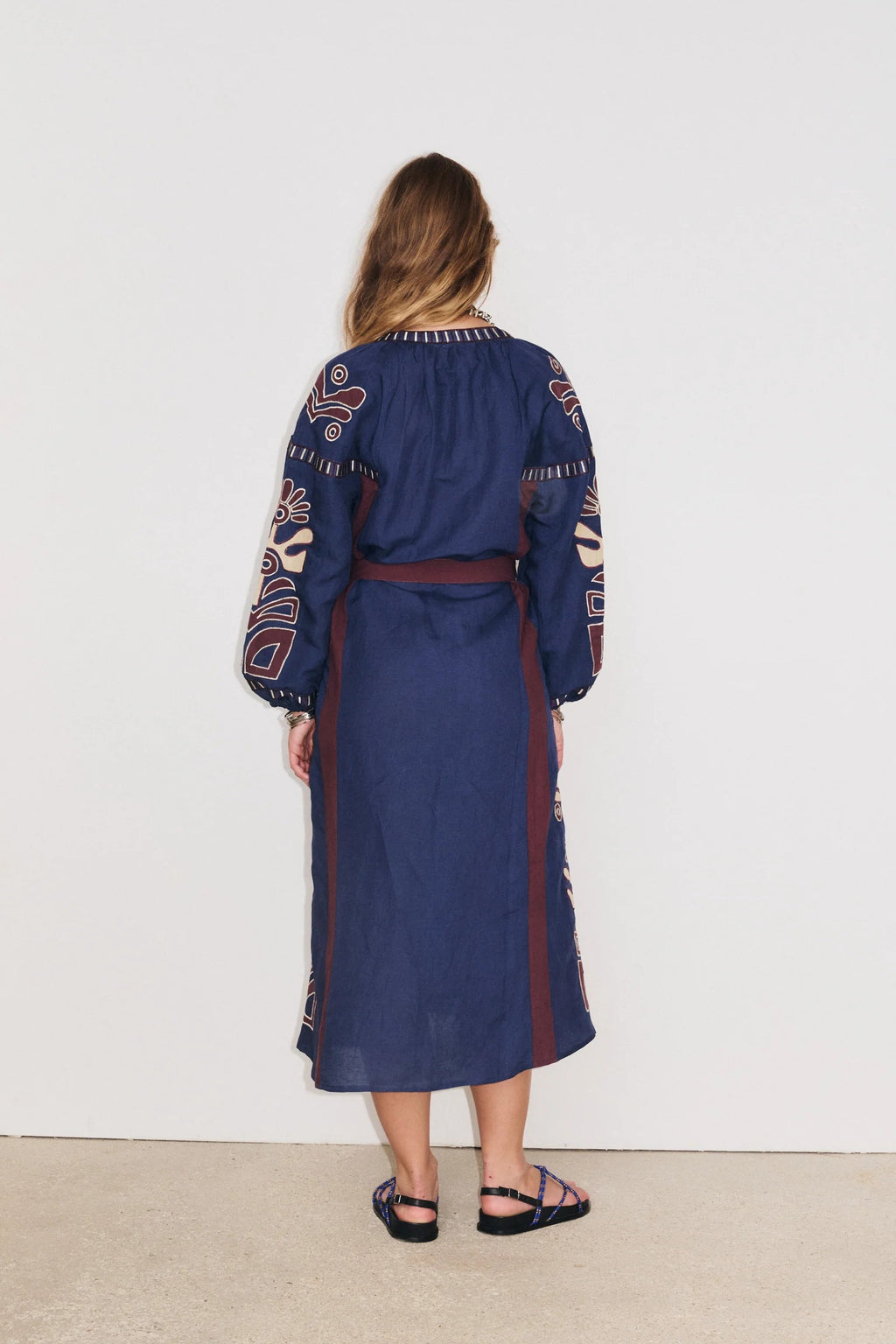 Vestido Long ML Anouck Bleu