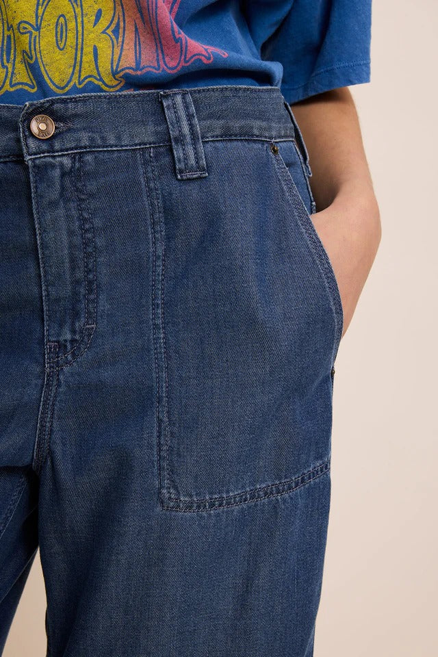 Bermudas Vaqueras Sidonie Azul Medio