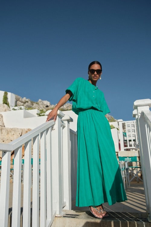 Blusa Alex Dobby Turquesa