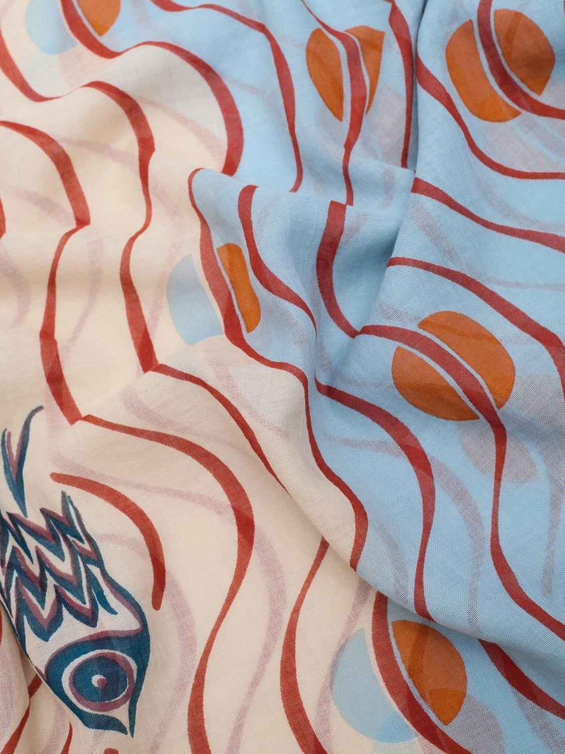 Chal Hellenic Waves Organic Cot. Sarong Crudo