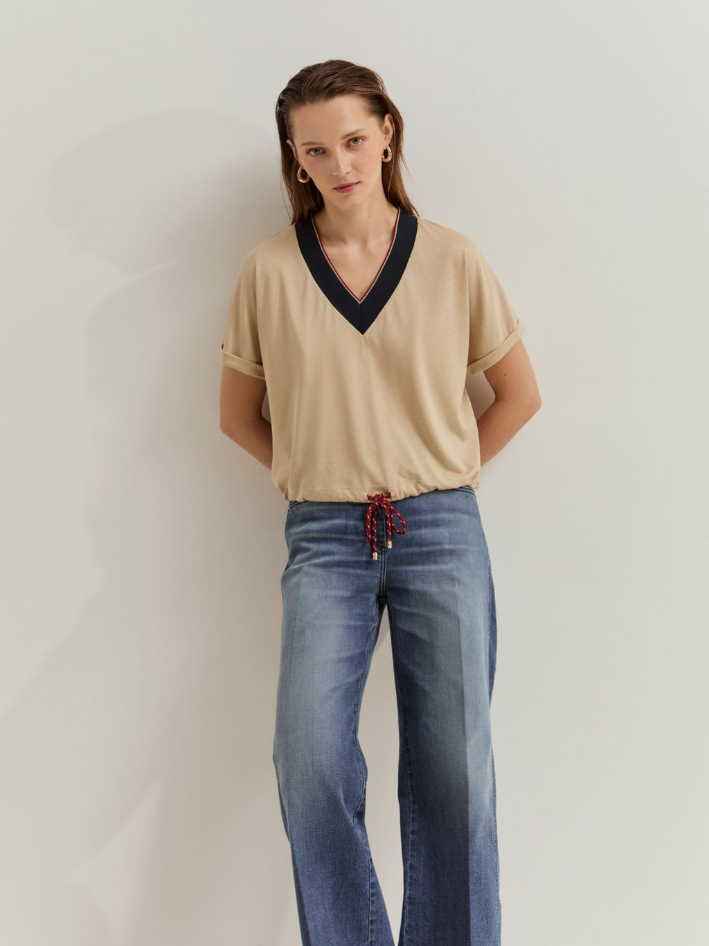 Camiseta de manga corta Beige LP007521.049