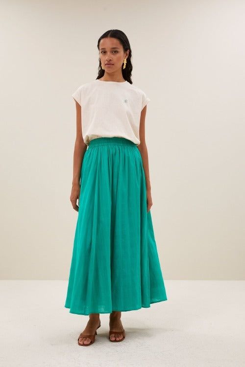 Ruby Dobby Turquoise Skirt
