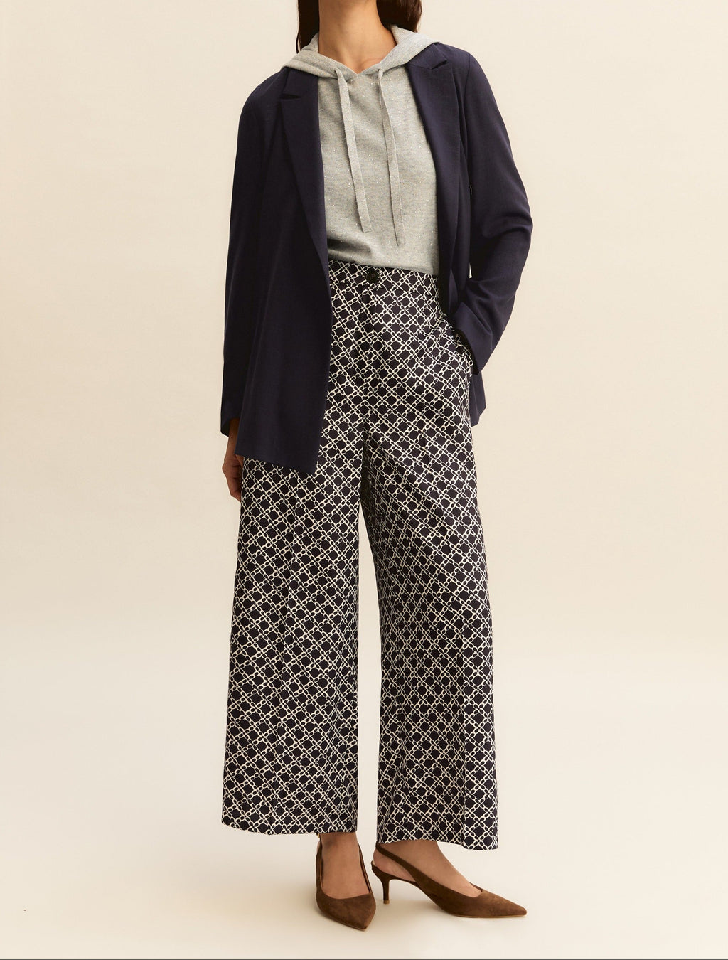 Emmcaraffa Blue Wide Leg Trousers