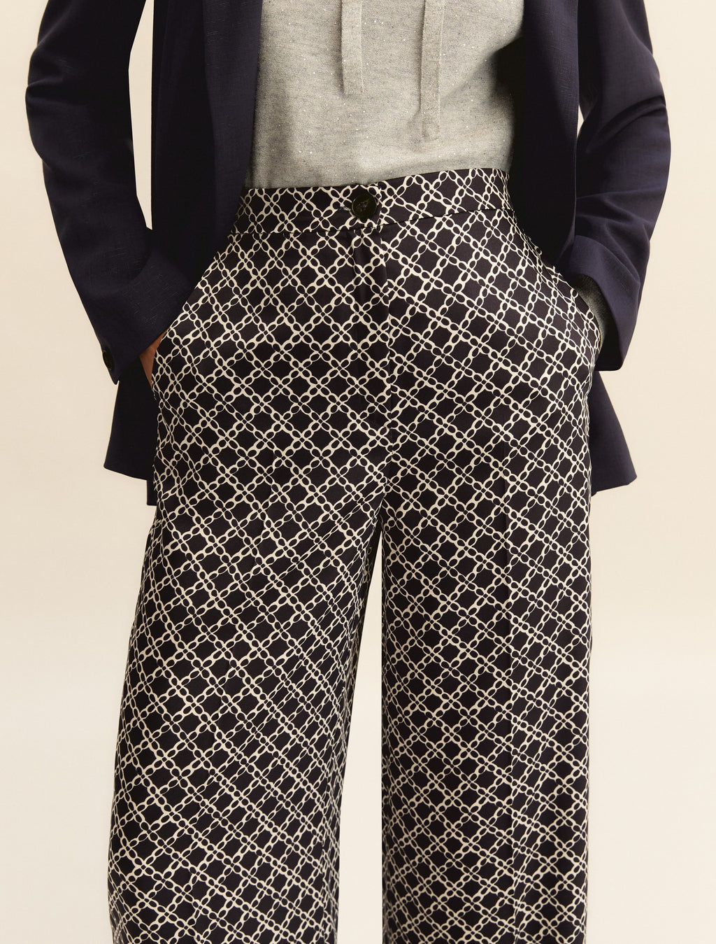 Emmcaraffa Blue Wide Leg Trousers