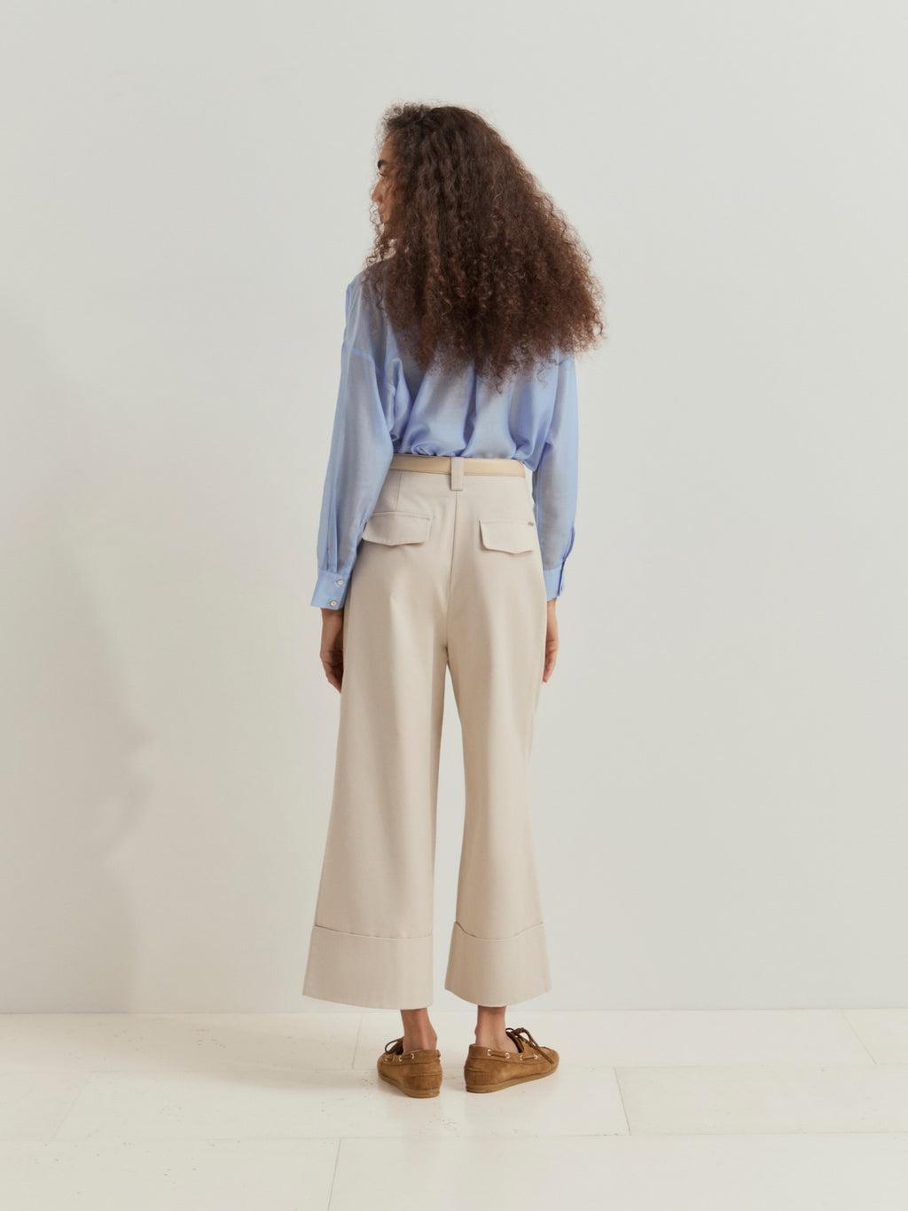 Pantalones de pierna ancha Beige LP007610.005