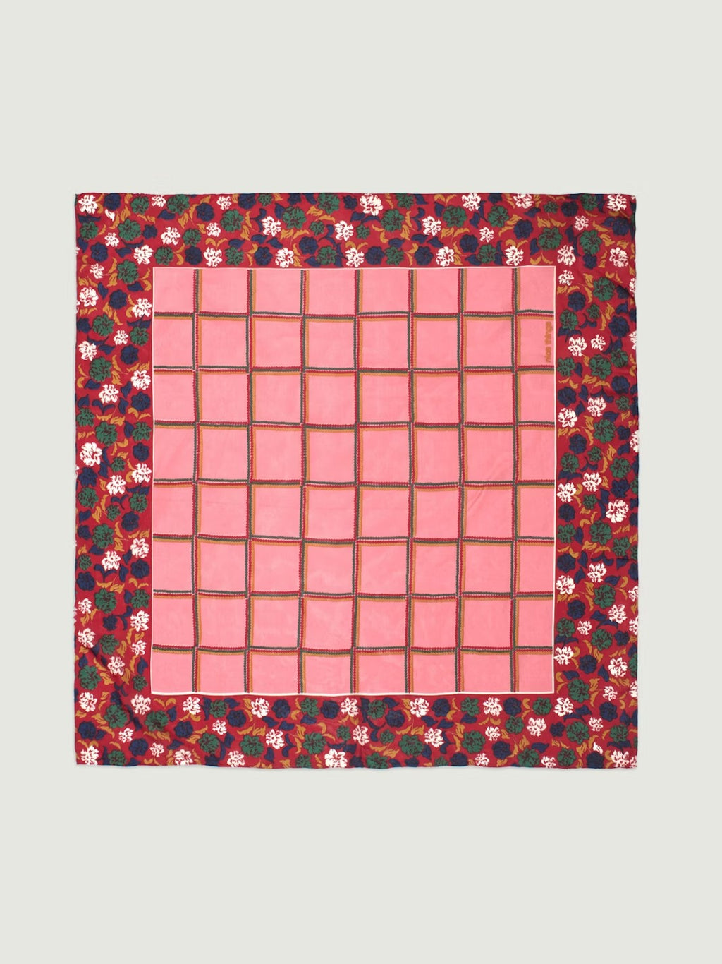 Chal Seda Hand Rolled Silk Scarf Rosa Intenso