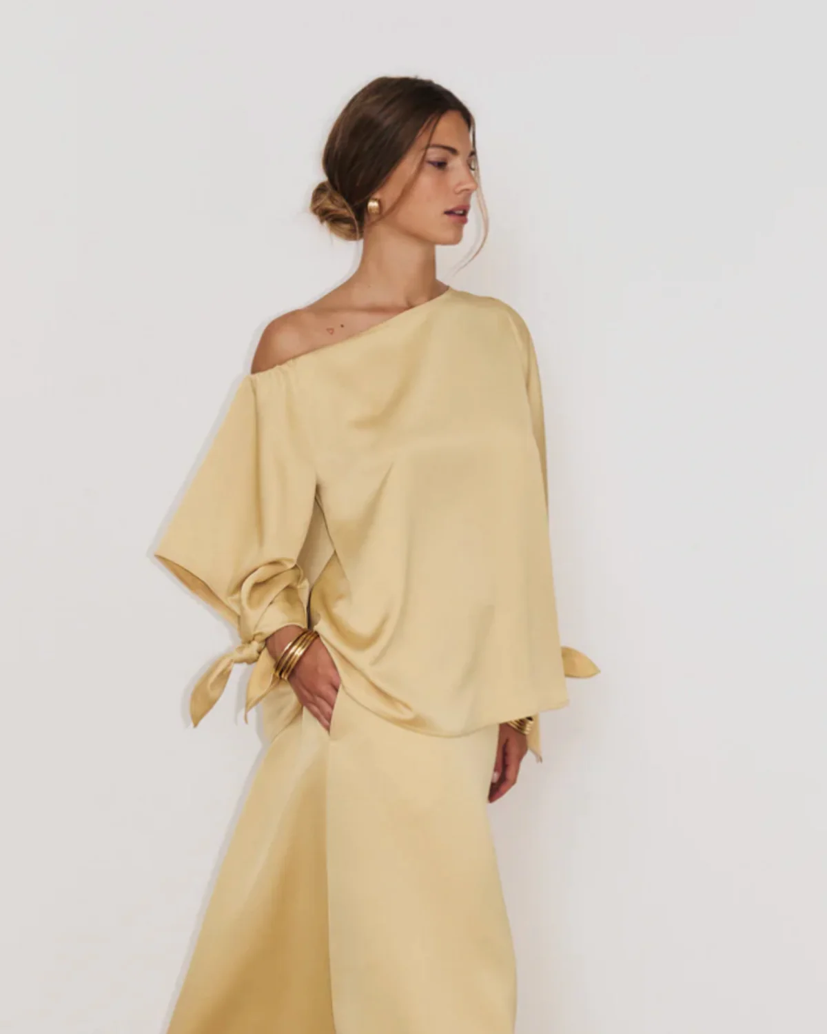 Túnica ML Gala Rafia Amarillo