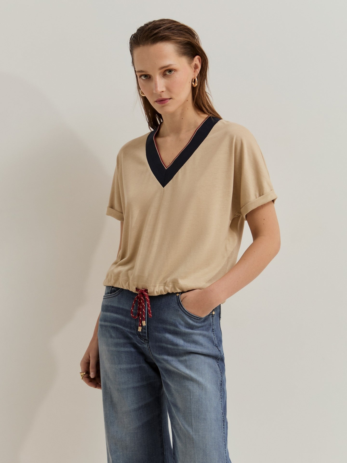 Camiseta de manga corta Beige LP007521.049