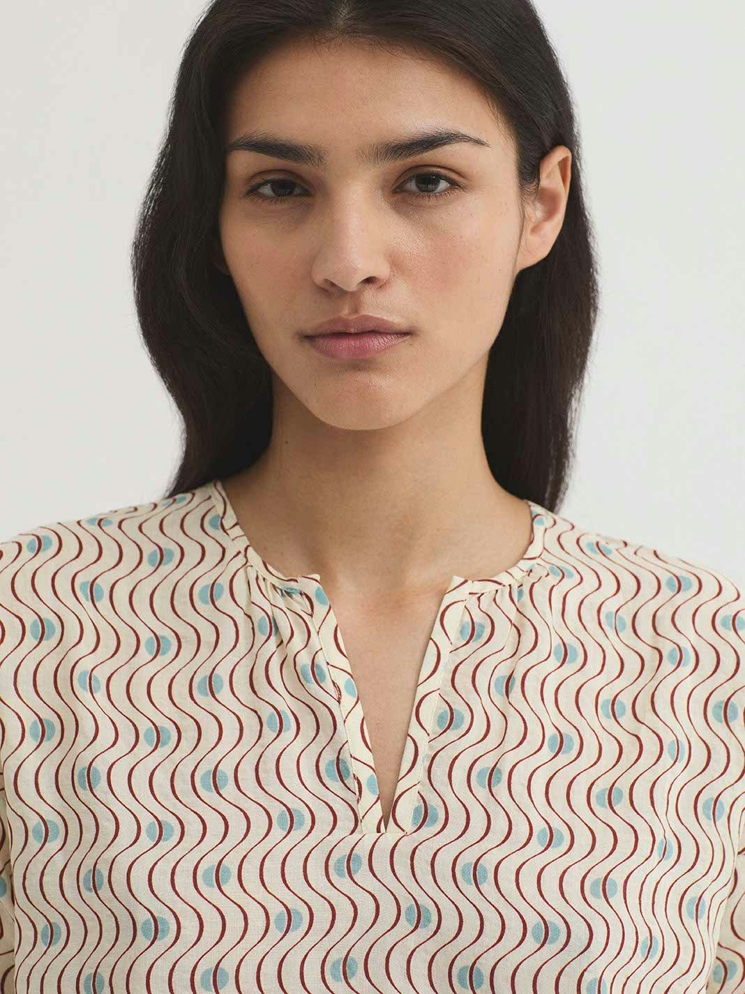 Top Hellenic Waves Estampado Cru