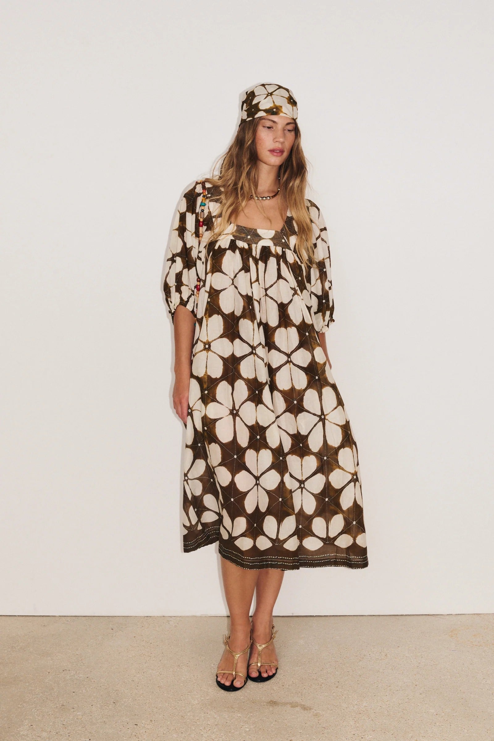 Vestido Long MC Lotus Marrón