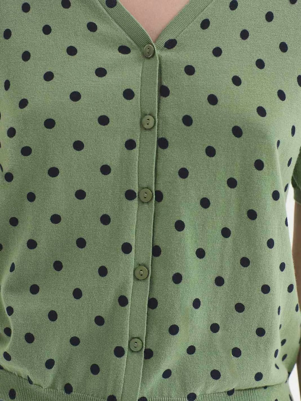 Chaqueta de Manga Corta Estampado de Topos