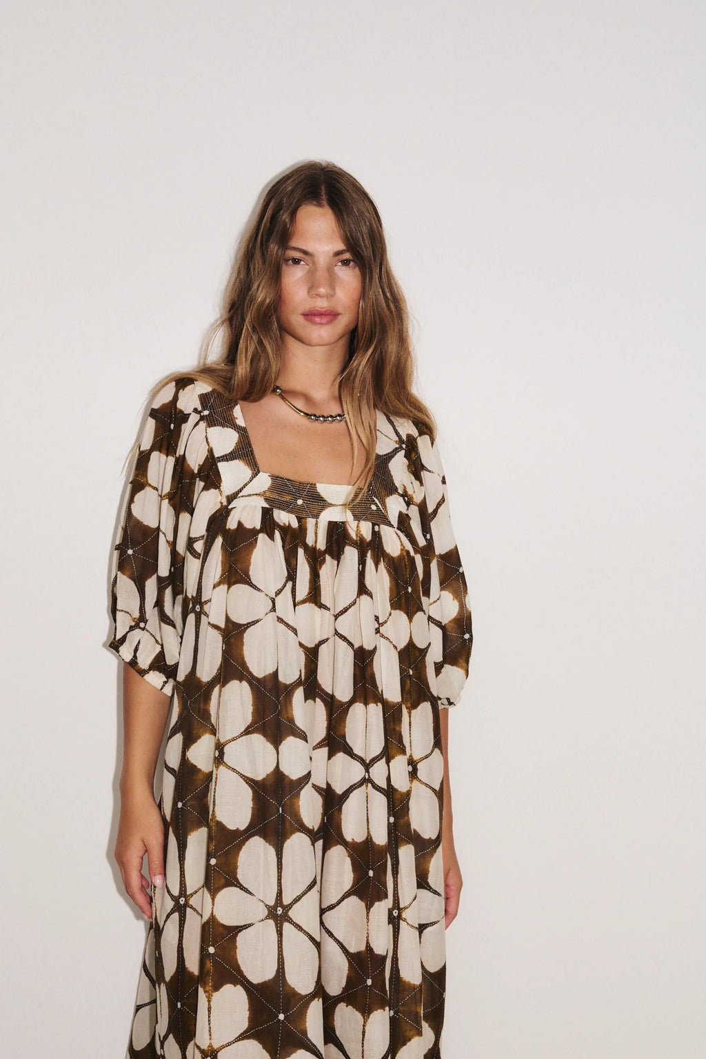 Vestido Long MC Lotus Marrón