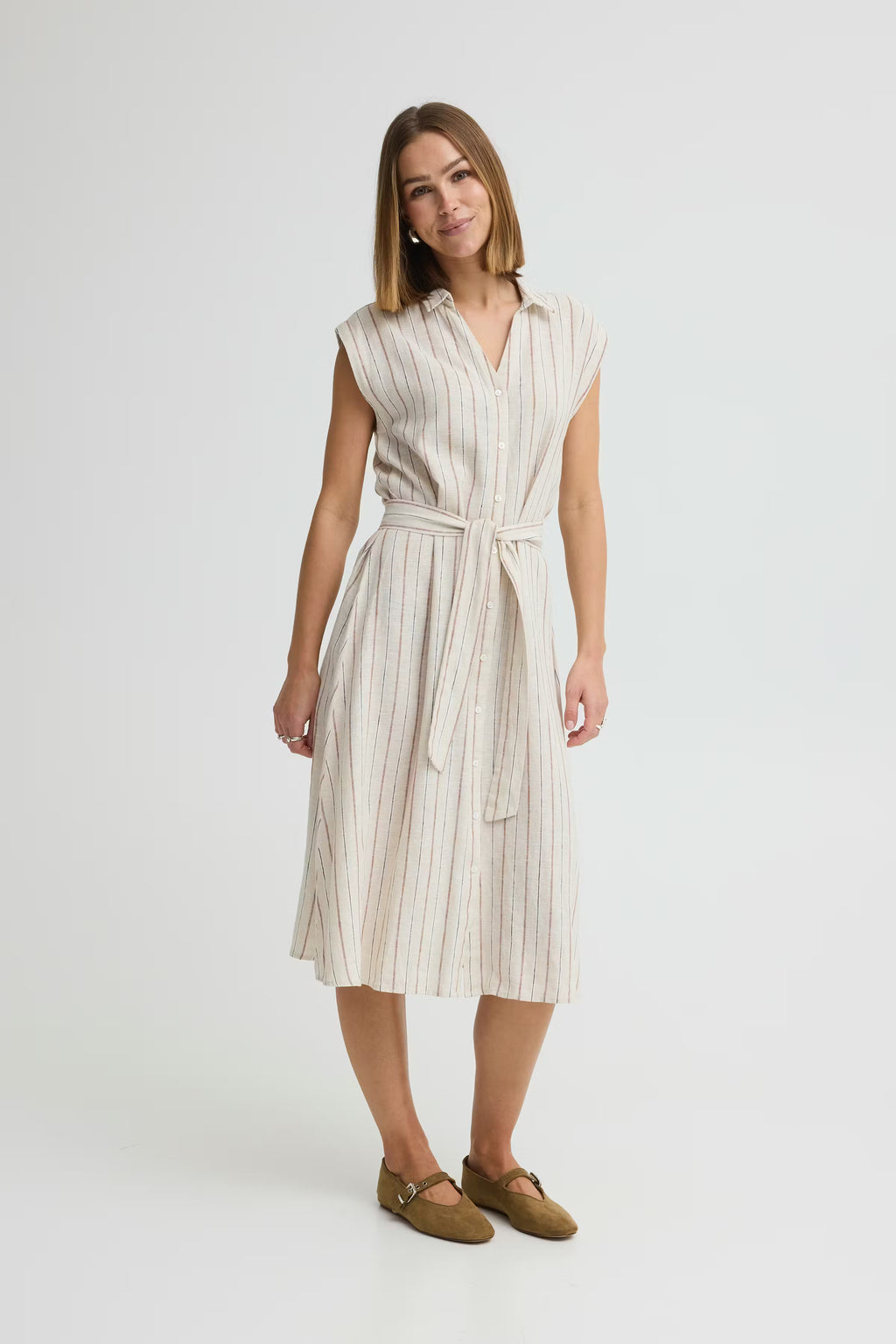 Vestido Ihlinno DR3 Rayas Marrones
