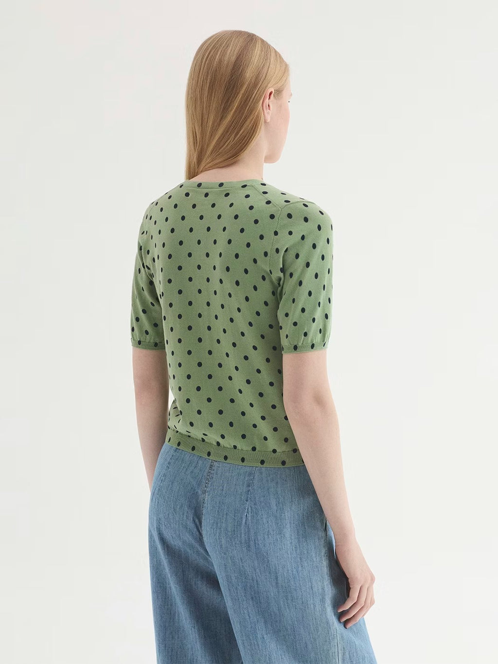 Chaqueta de Manga Corta Estampado de Topos