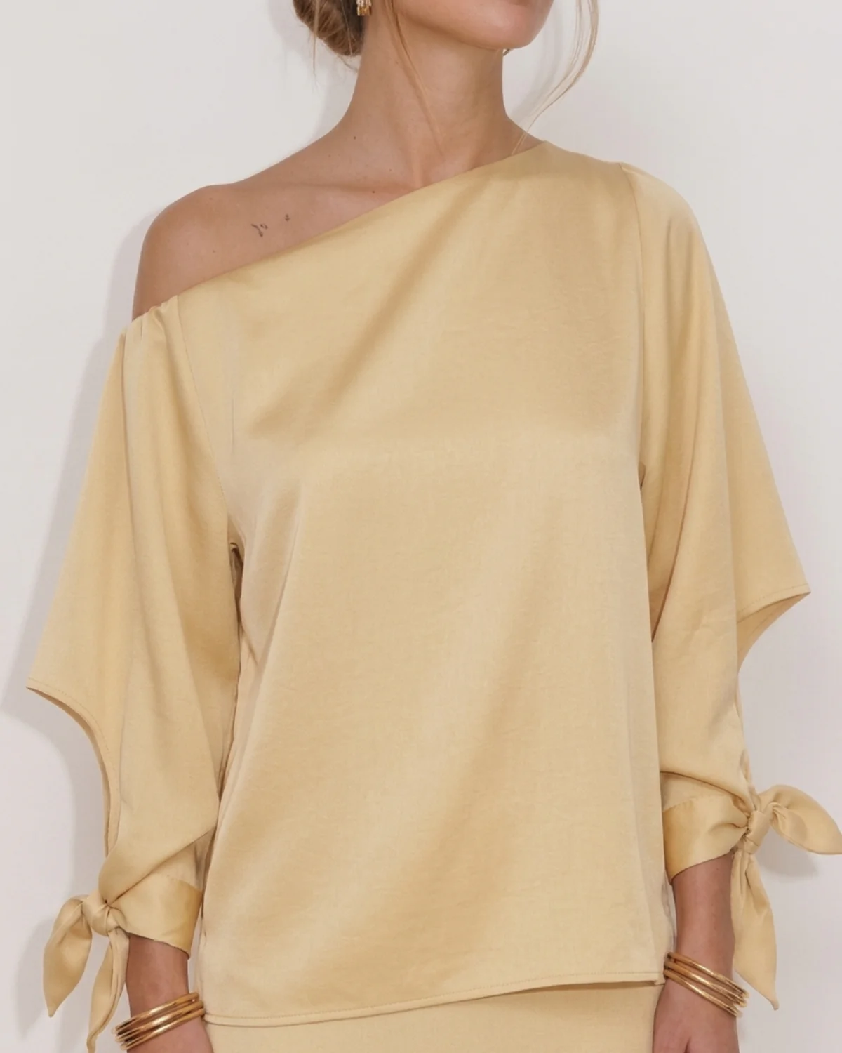 Túnica ML Gala Rafia Amarillo