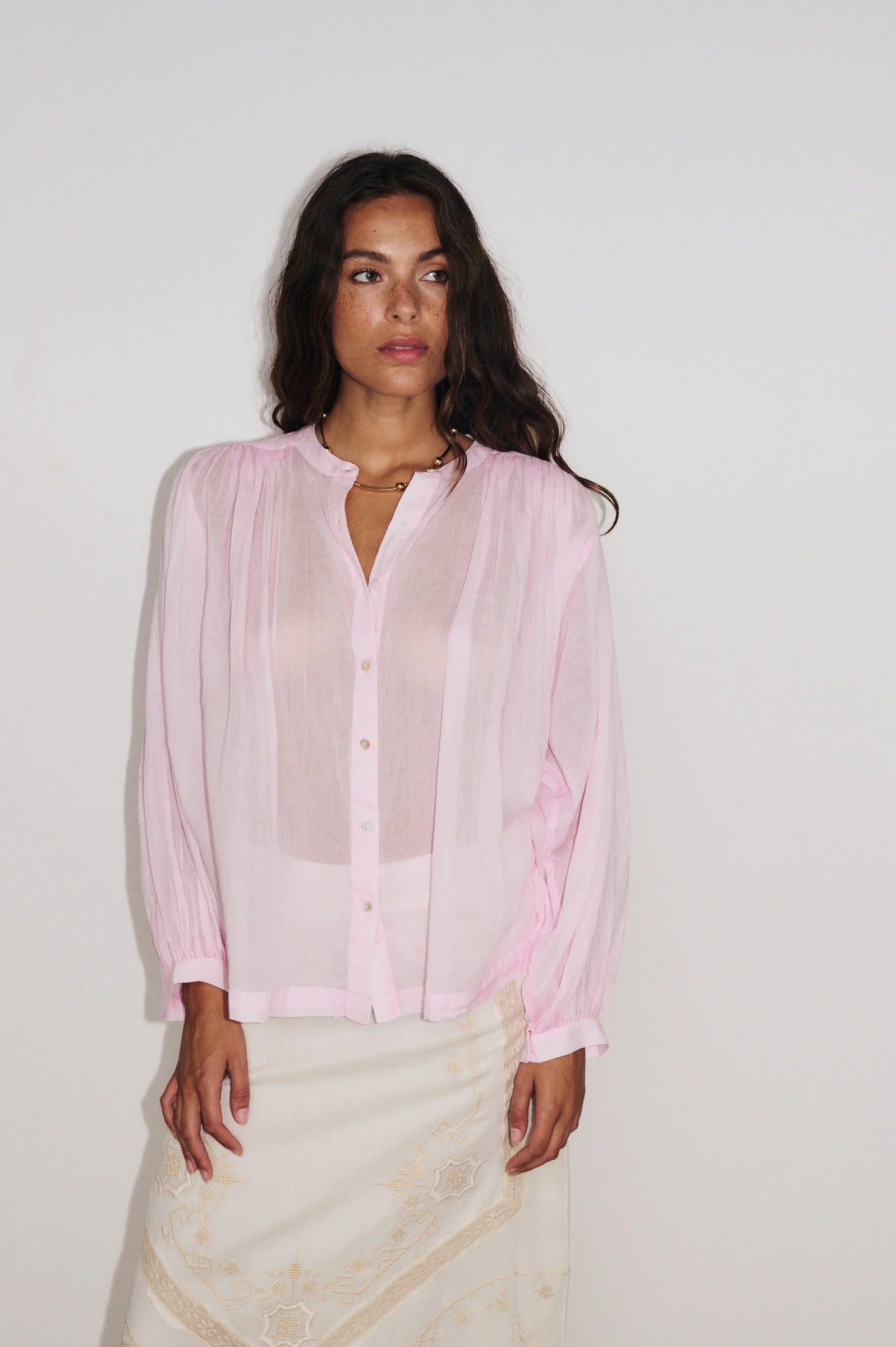 Camisa ML Gaia Blush
