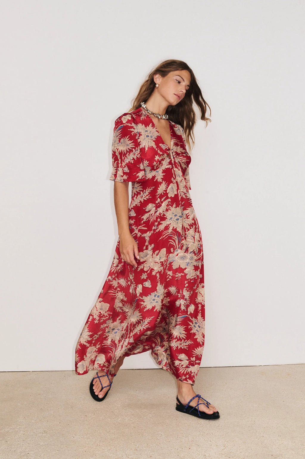 Vestido Long MC Flavie Rouge