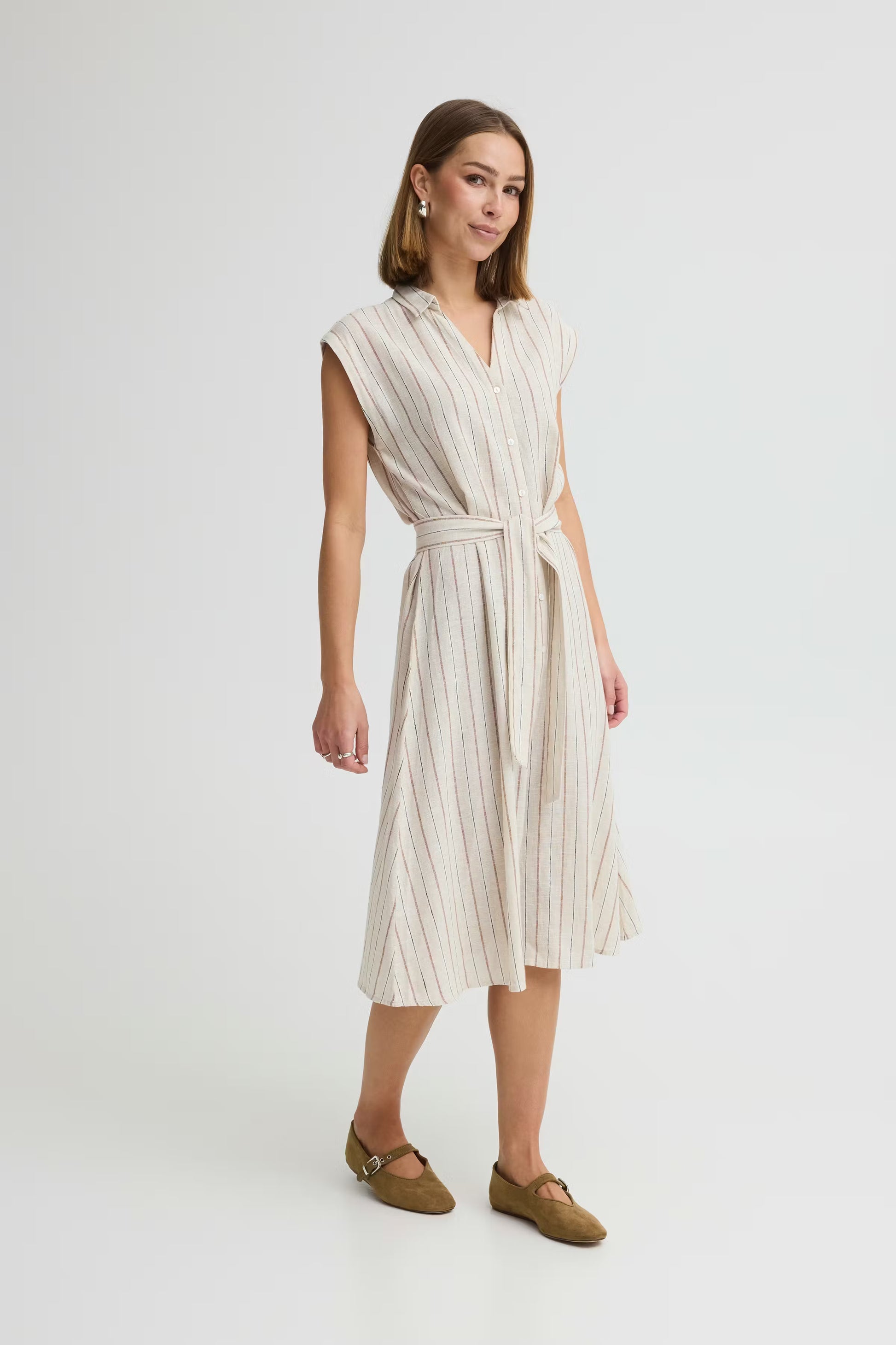 Vestido Ihlinno DR3 Rayas Marrones