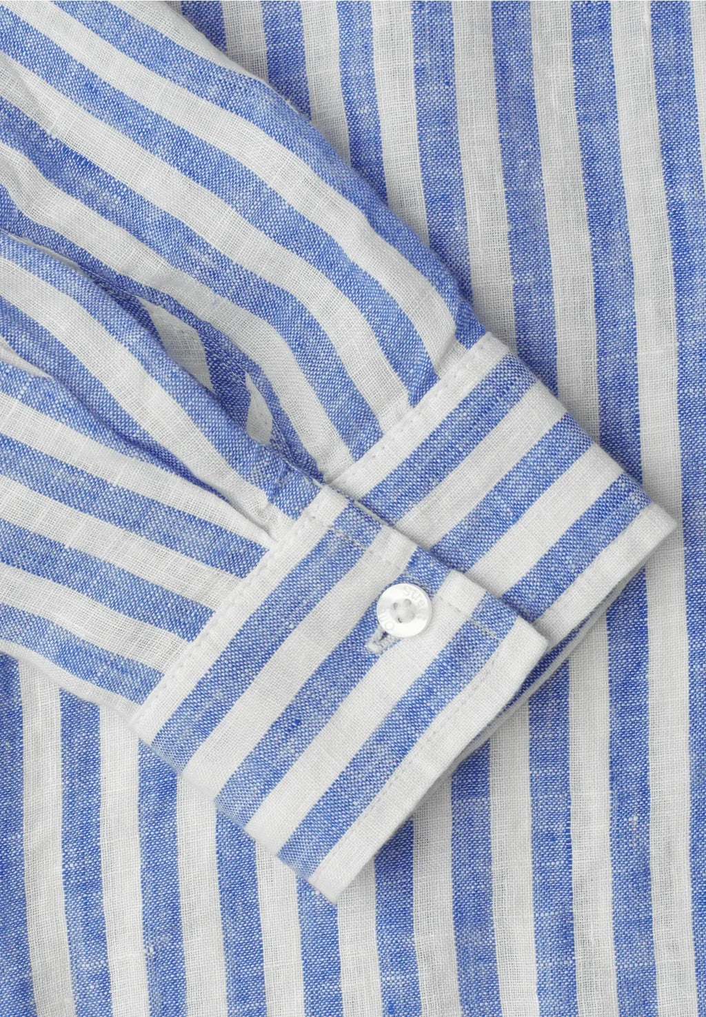 Camisa Lino Rayas Azul Drift
