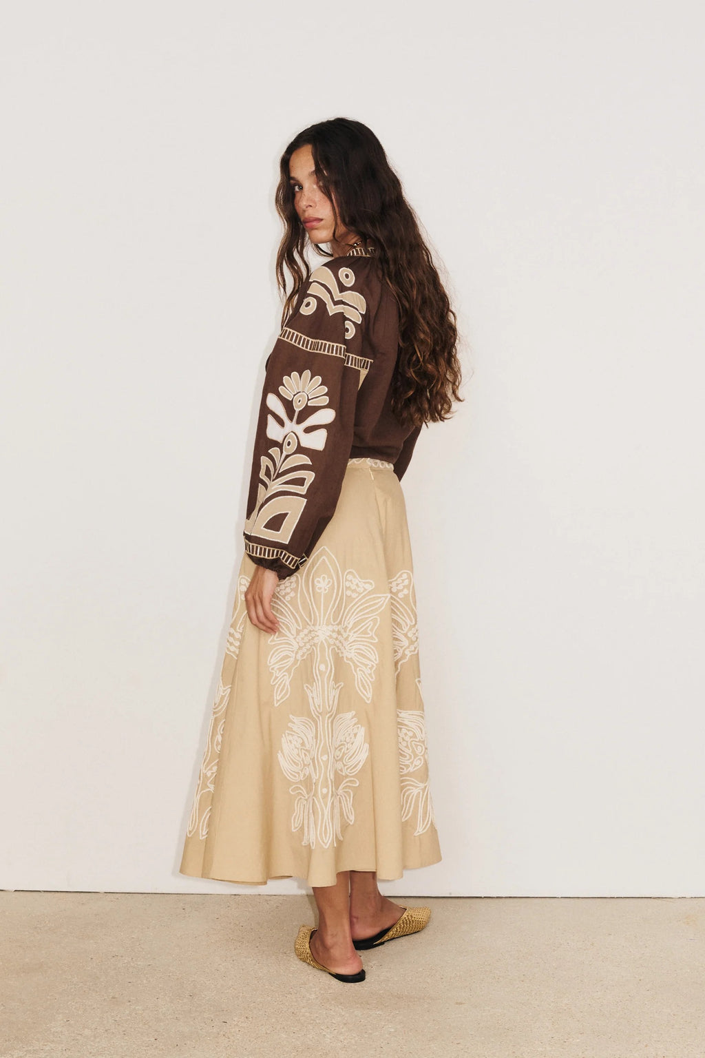 Falda Long Alma Beige