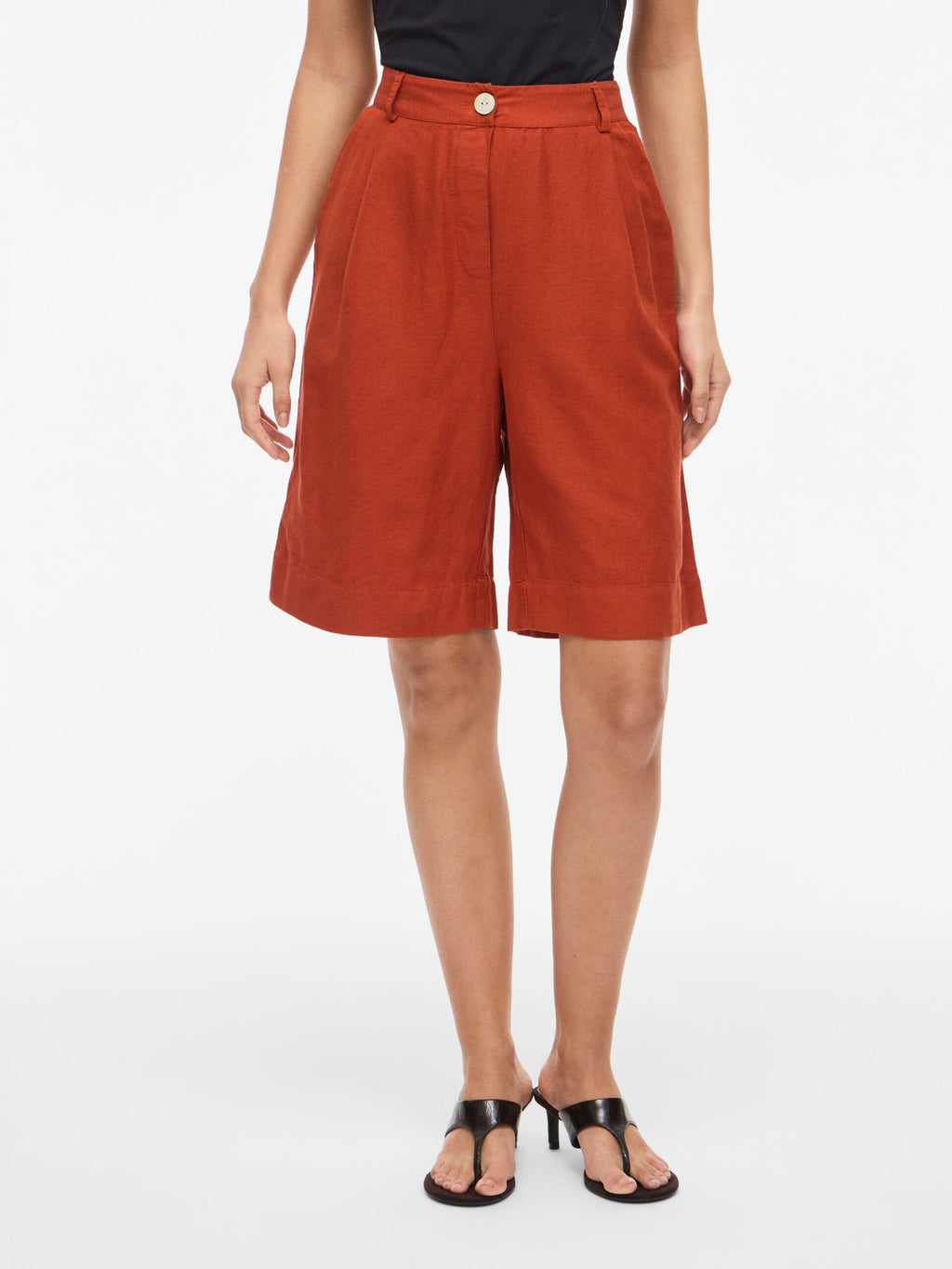 Bermudas Viprisilla Talle Alto Terracota Oscura
