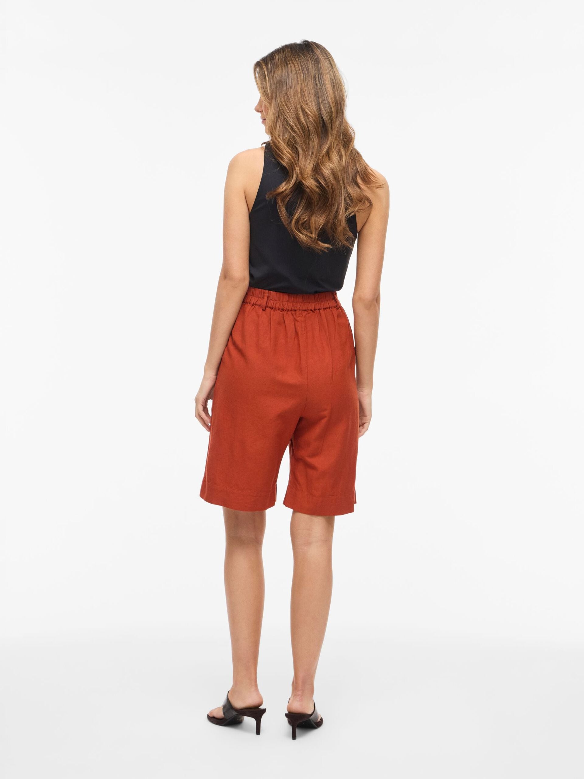Bermudas Viprisilla Talle Alto Terracota Oscura