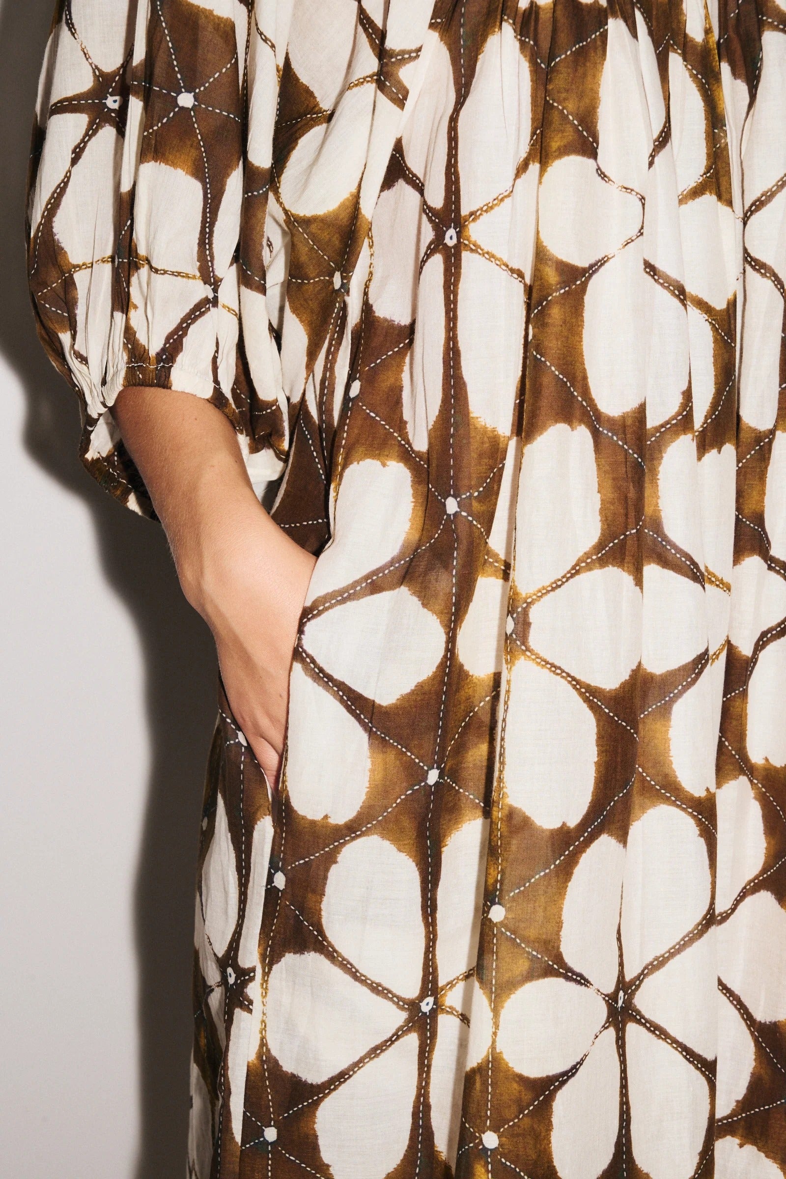 Vestido Long MC Lotus Marrón