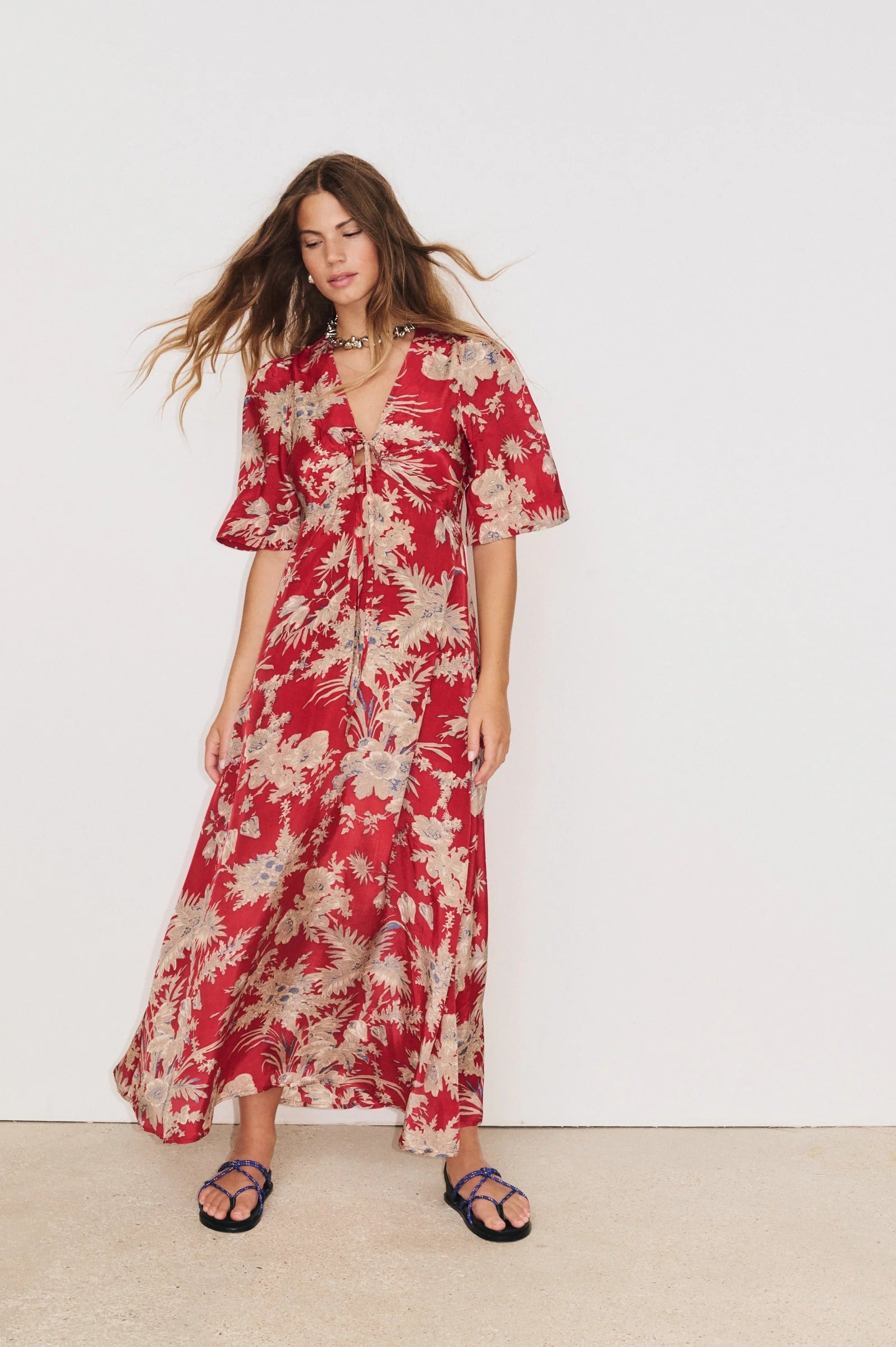 Vestido Long MC Flavie Rouge