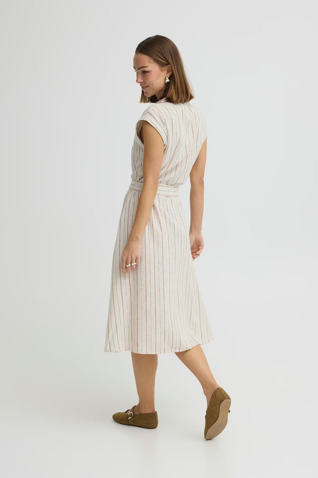 Vestido Ihlinno DR3 Rayas Marrones
