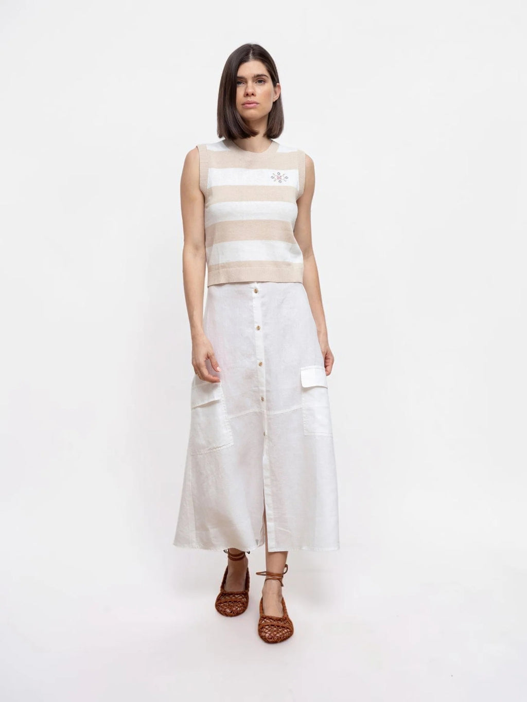 Falda Osa Blanca