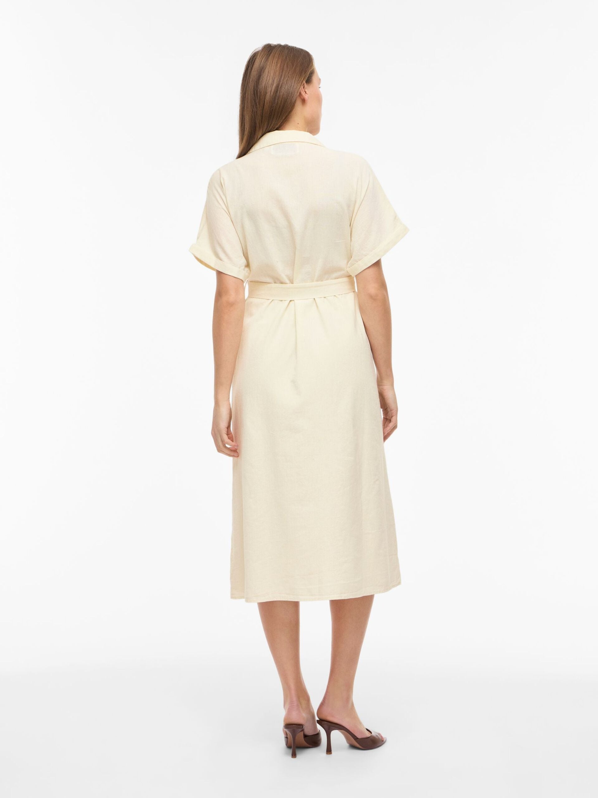 Vestido Camisero Midi Vilinnen Manga Corta Birch