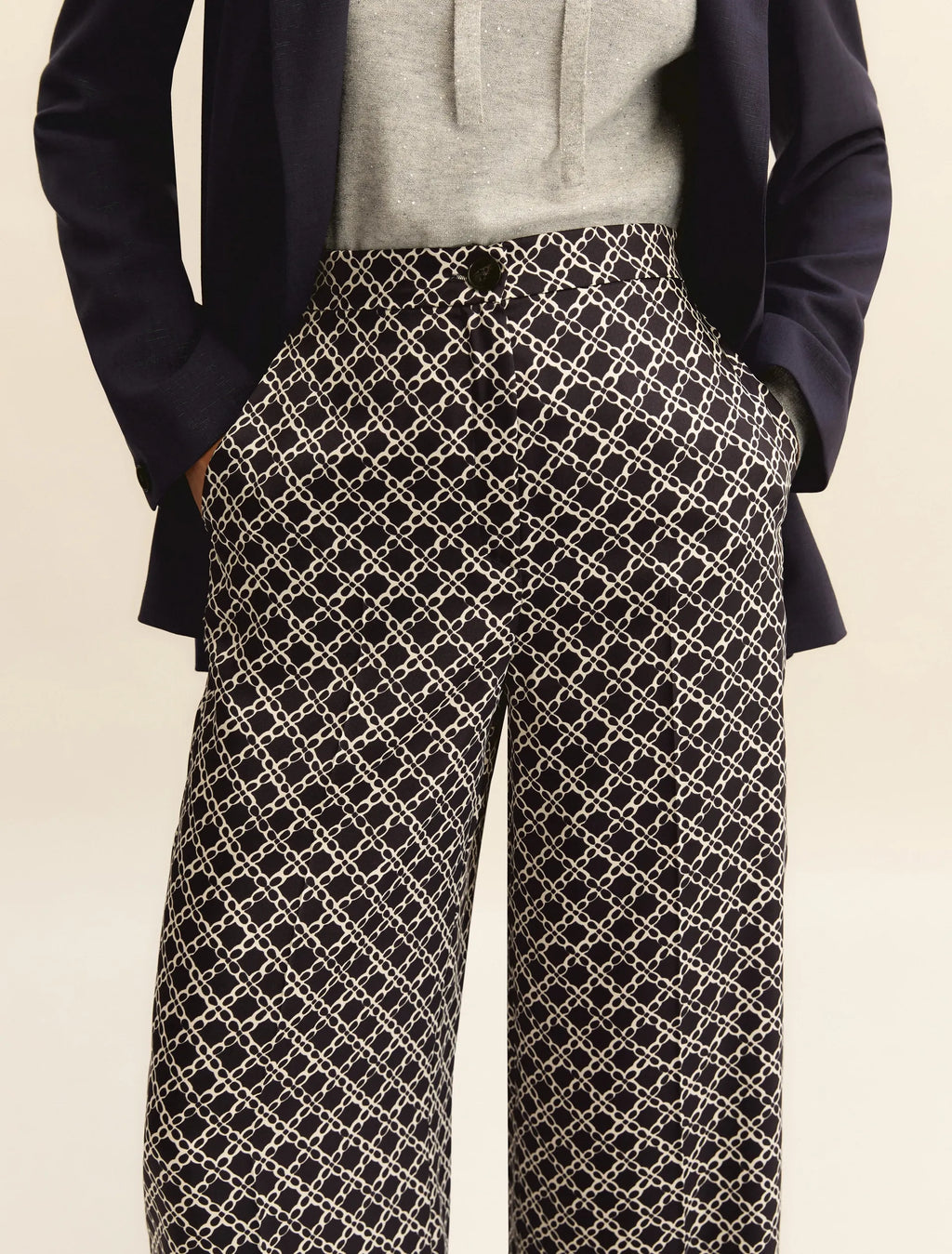 Emmcaraffa Blue Wide Leg Trousers