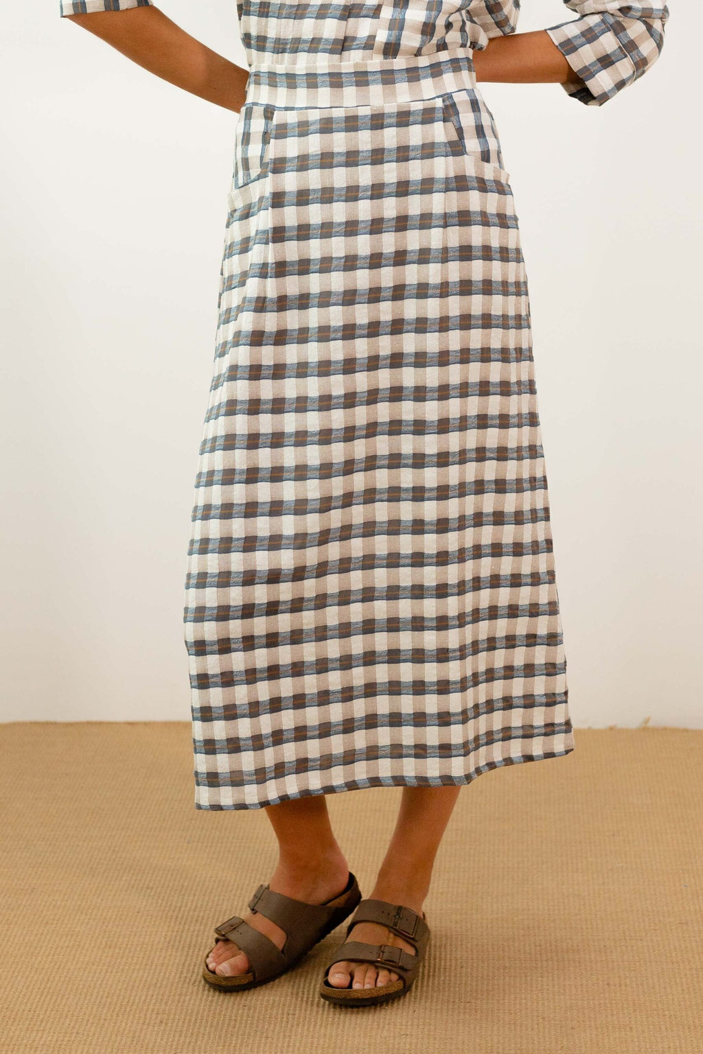 Falda Cuadros Azul/ Beige 2601155