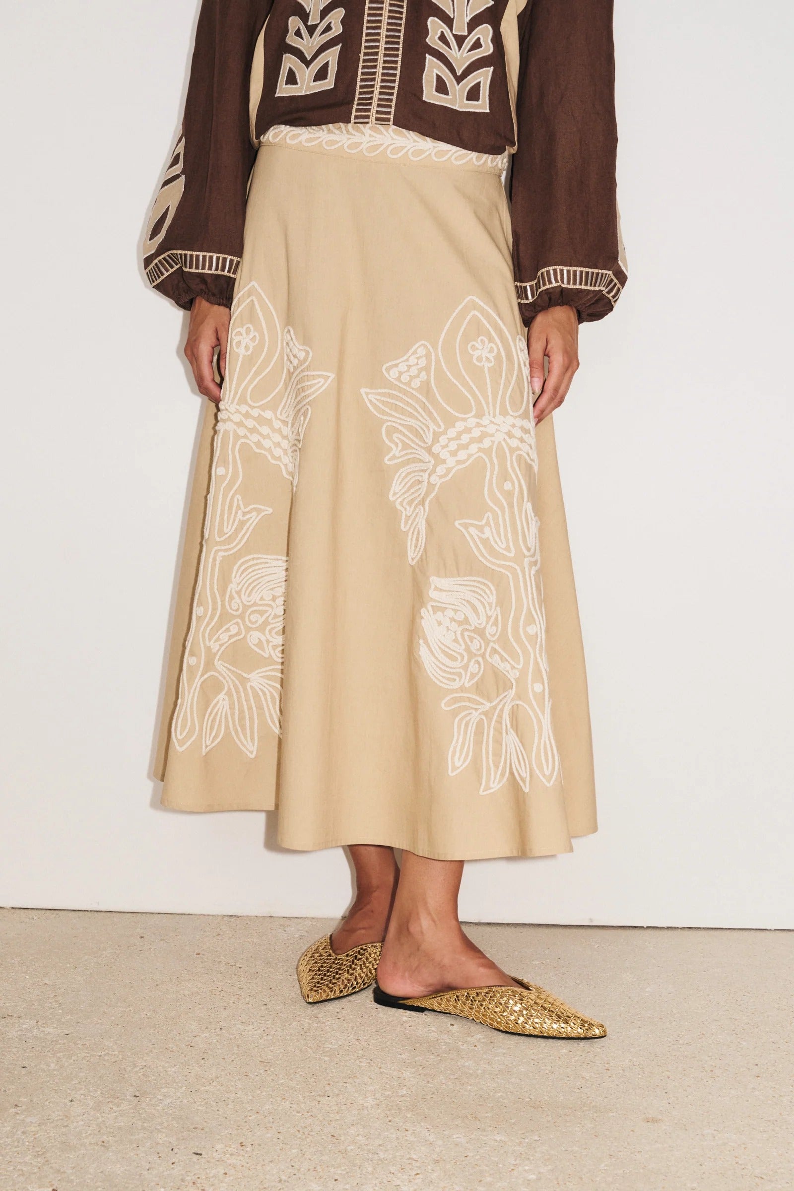 Falda Long Alma Beige