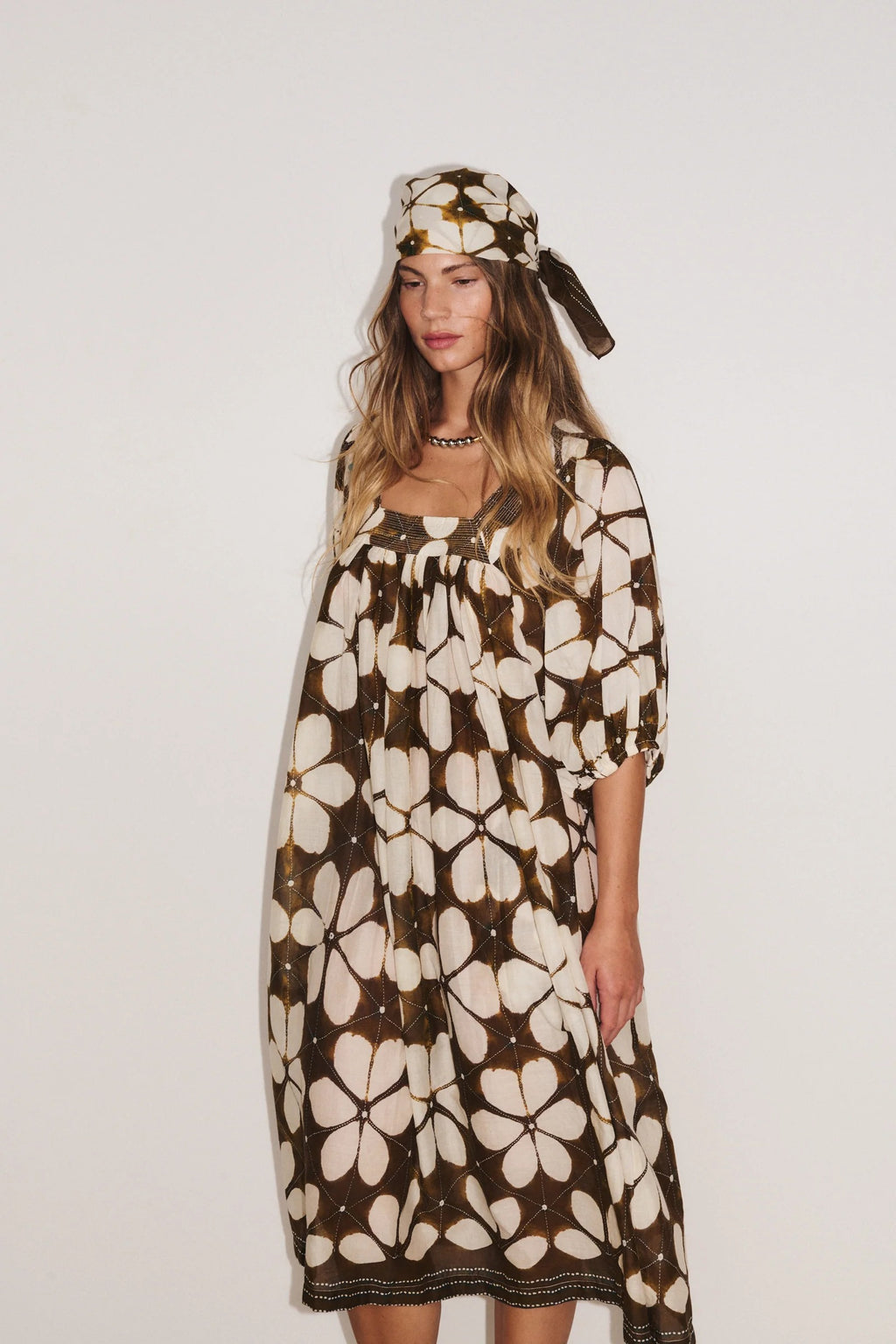 Vestido Long MC Lotus Marrón