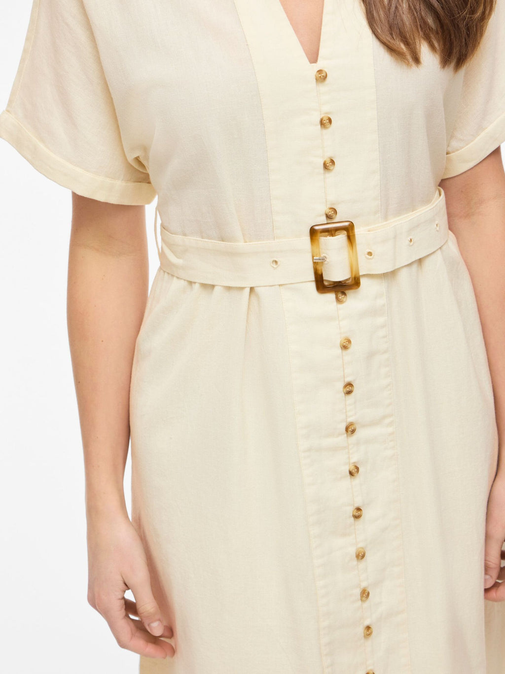 Vestido Camisero Midi Vilinnen Manga Corta Birch