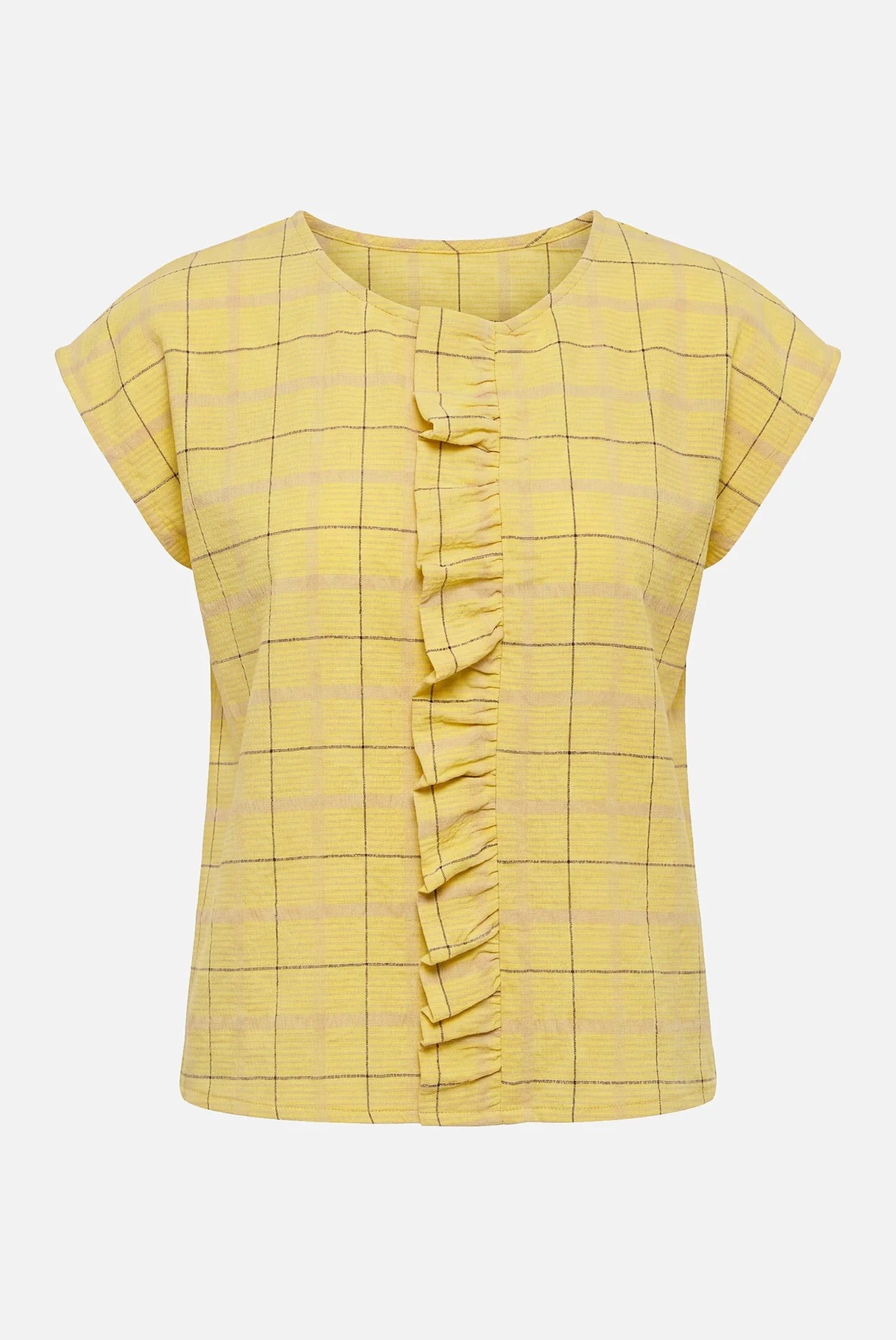 Blusa Cuadros Amarillos