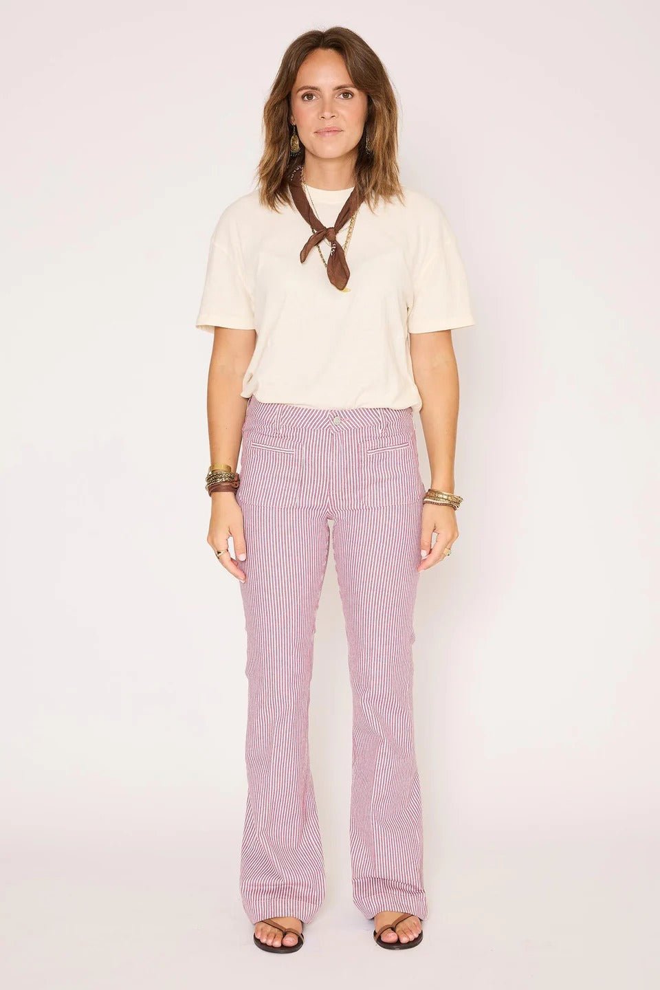 Jean The Diana Portofino Stripes Rosa - OLIVIA BRUTUS