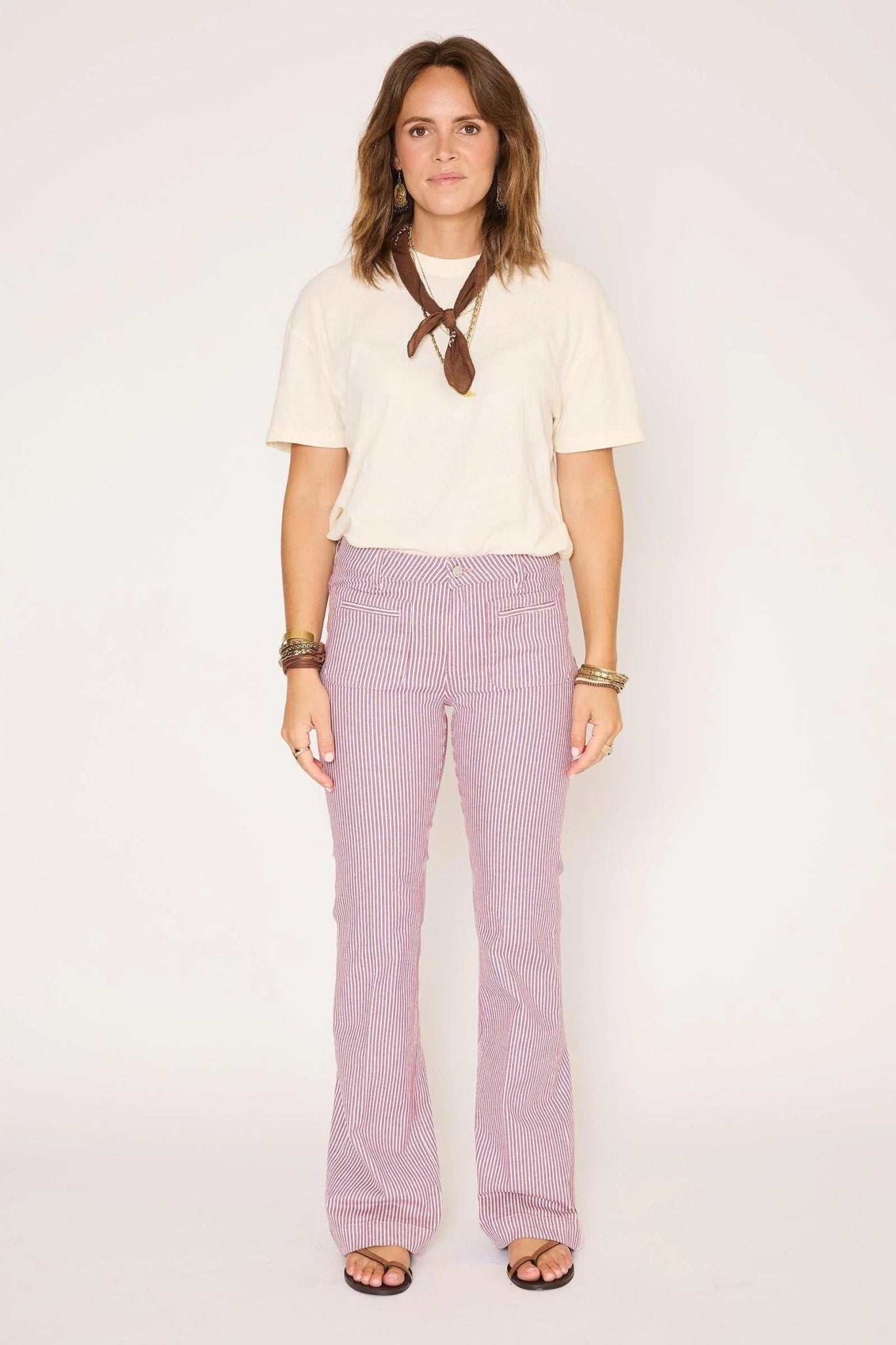 Jean The Diana Portofino Stripes Rosa - OLIVIA BRUTUS