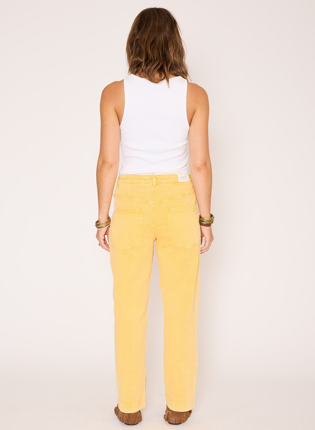 Jean The Linda Pacific Drill Amarillo - OLIVIA BRUTUS