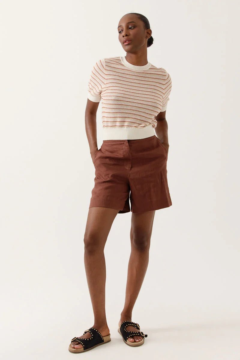 Jersey Top Lyseane Terracota - OLIVIA BRUTUS