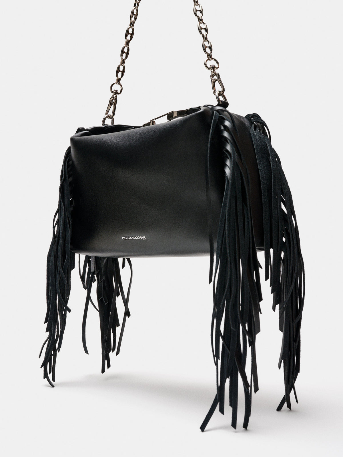Bolso Kenza Medium Flecos Negro - vista 4