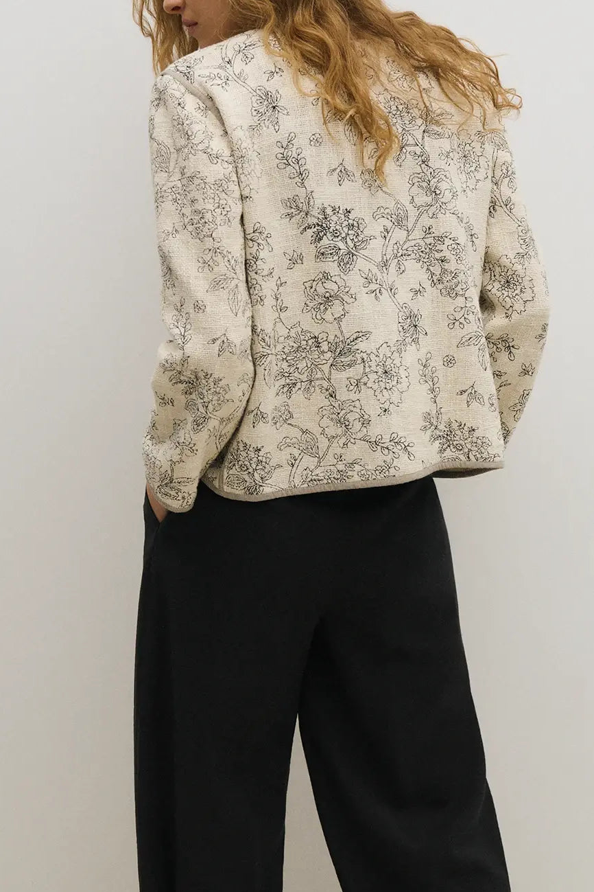 Kimono Morris Ecru Flower