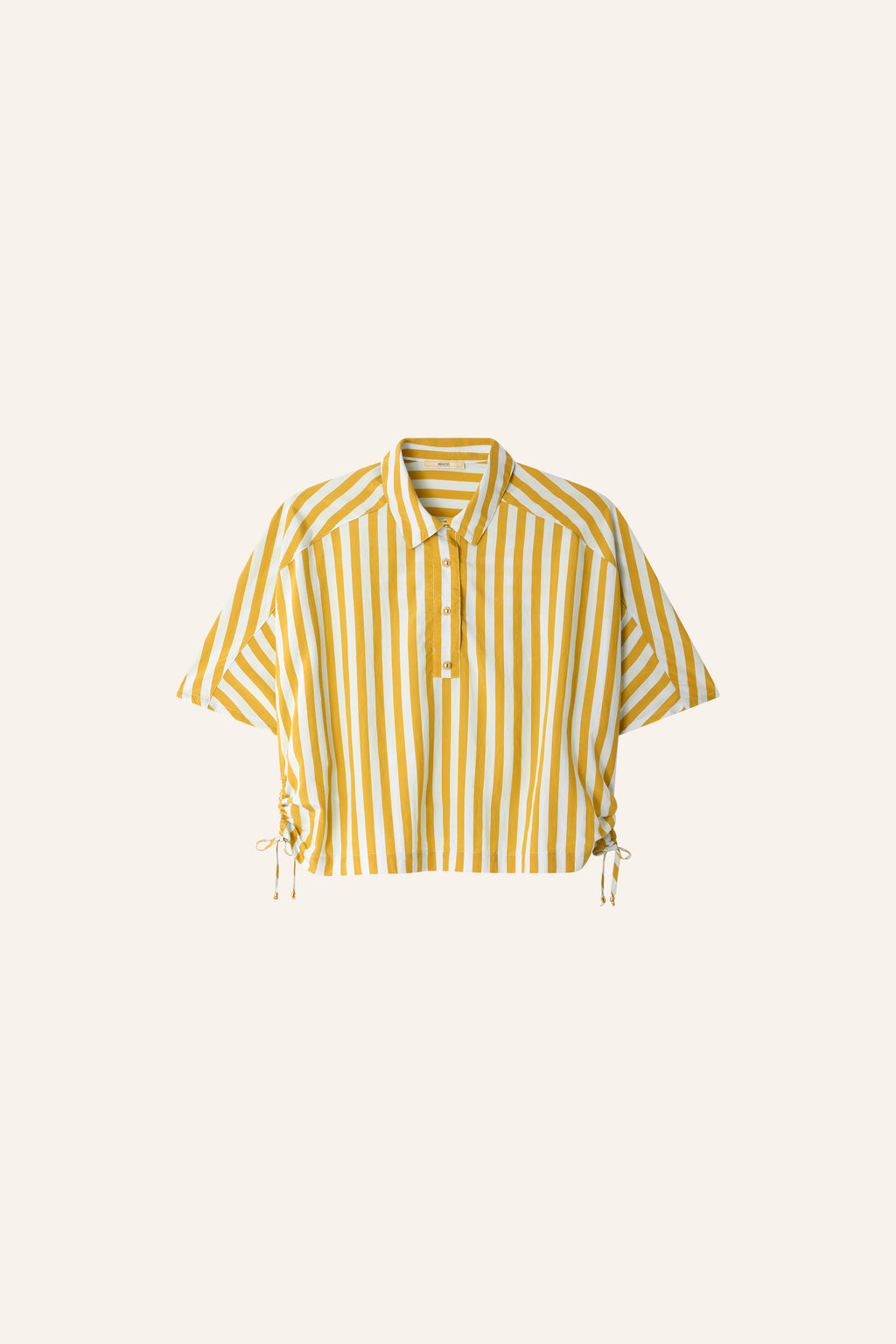 Camisa Lido Estampada Riscas Amarelas