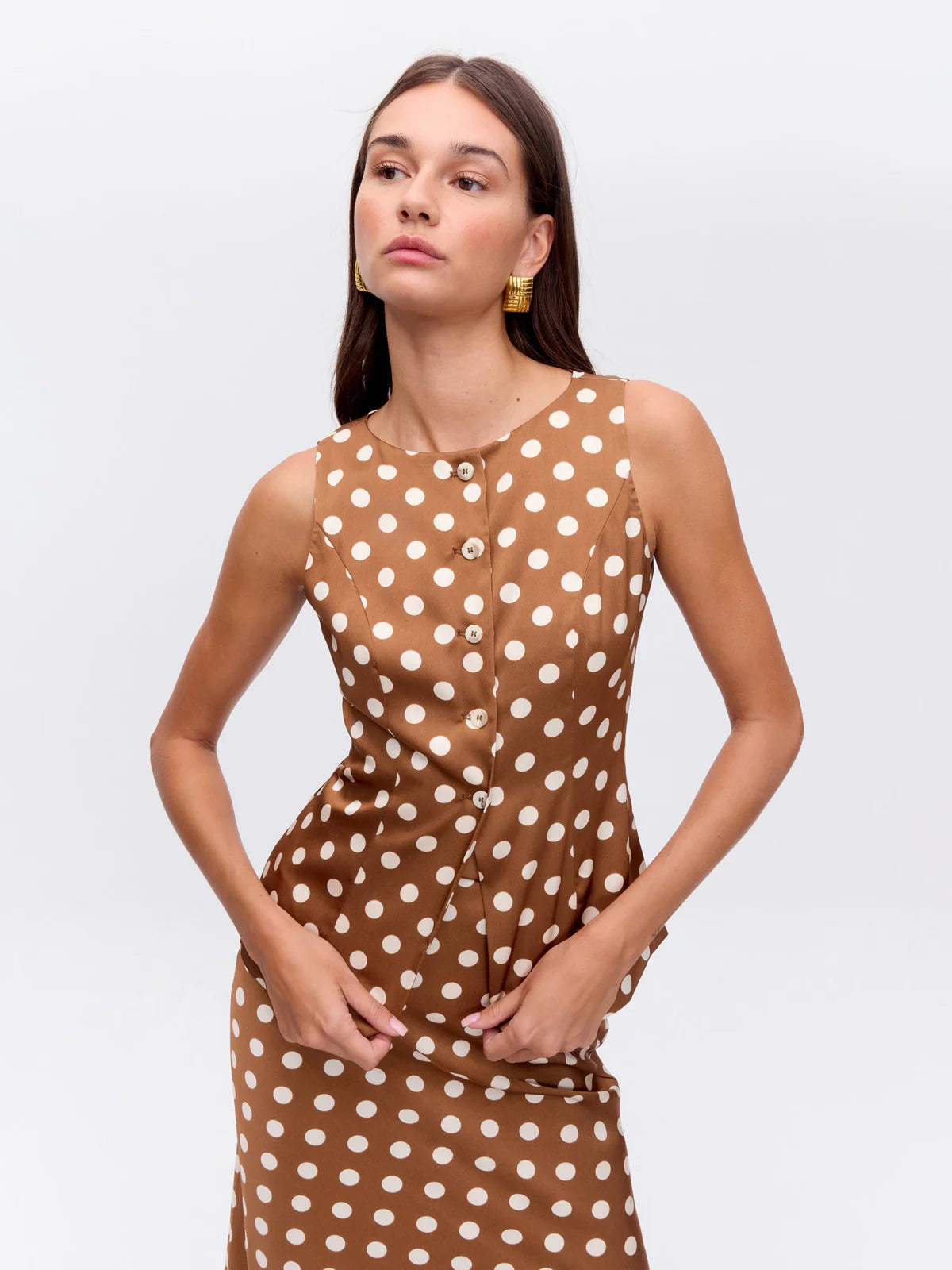 Falda midi Lunares MACAO DOTS