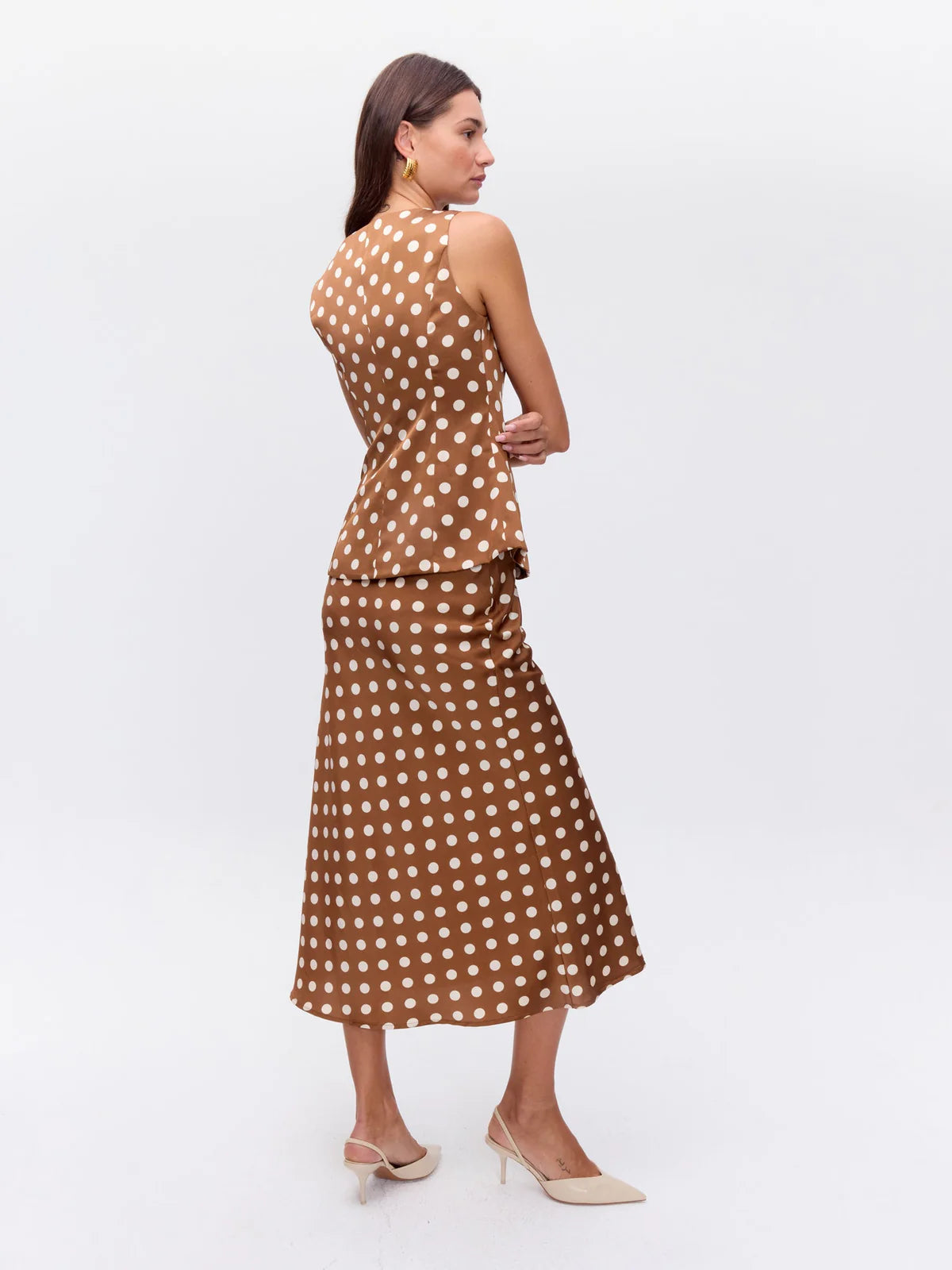 Falda midi Lunares MACAO DOTS